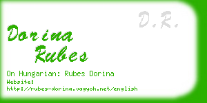 dorina rubes business card